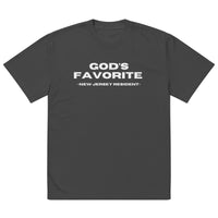 Gods Favorite Nj resident Black Oversized faded t-shirt