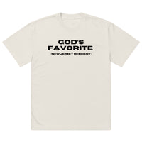 Gods Favorite Nj Resident Bone Oversized faded t-shirt