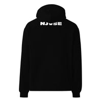 New Jersey vs Everyone State Flower & Bird Black Oversized Hoodie